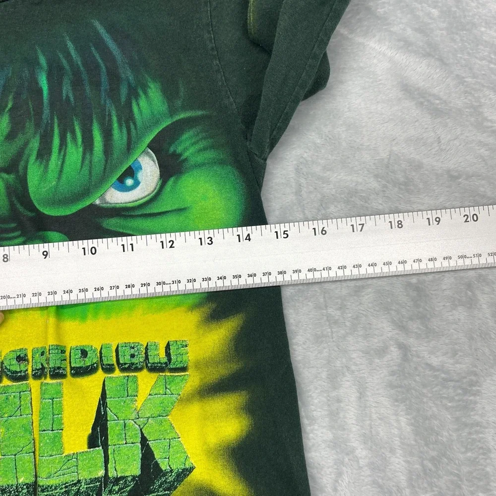 The Incredible Hulk Marvel Shirt Youth XL Green Graphic Long Sleeve Crewneck Tee